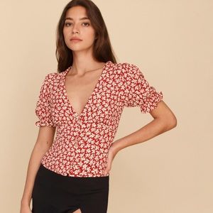 Reformation Deville Top in Grenadine